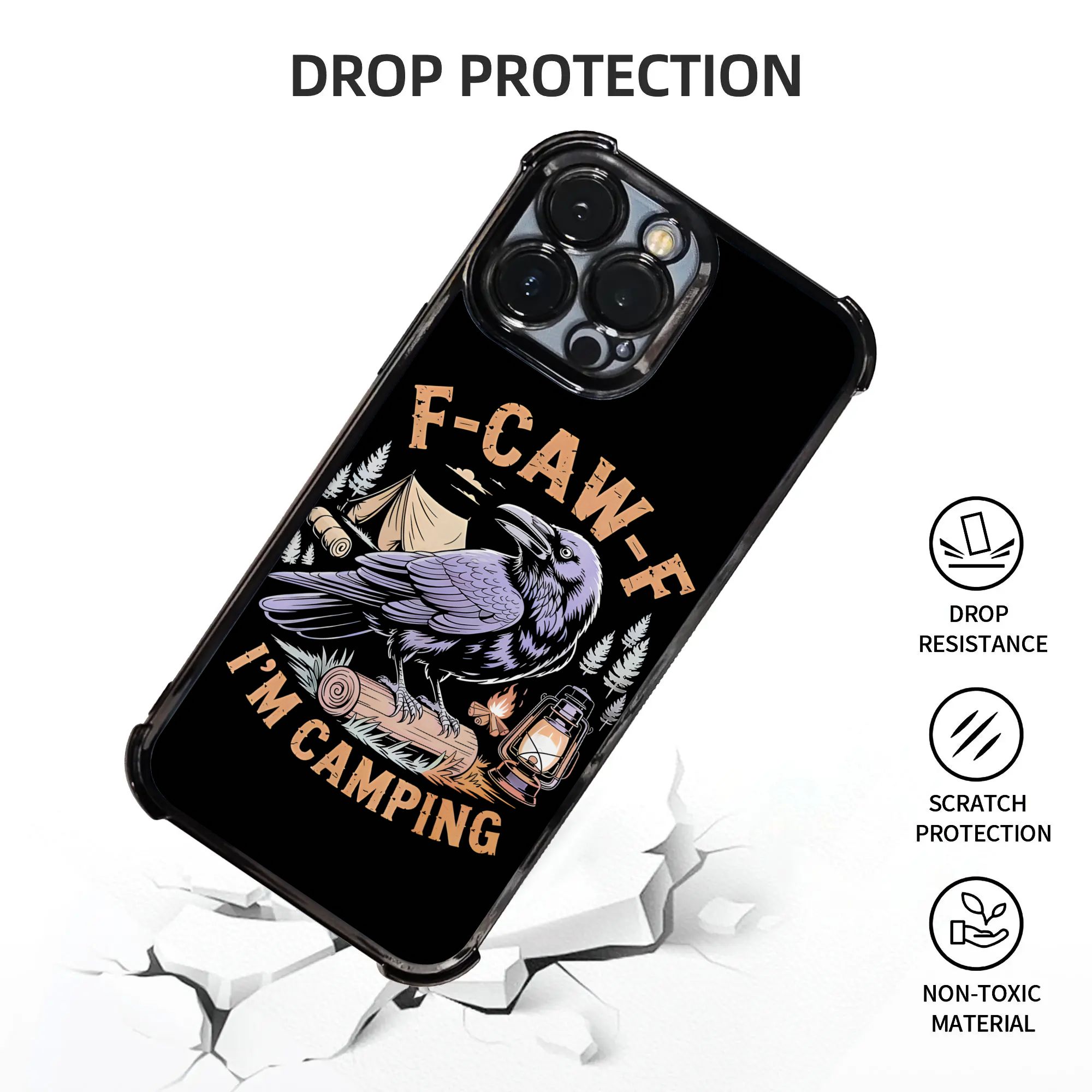 Funny Raven F CAW F I'm Campin - Outdoor Adventurer review and price