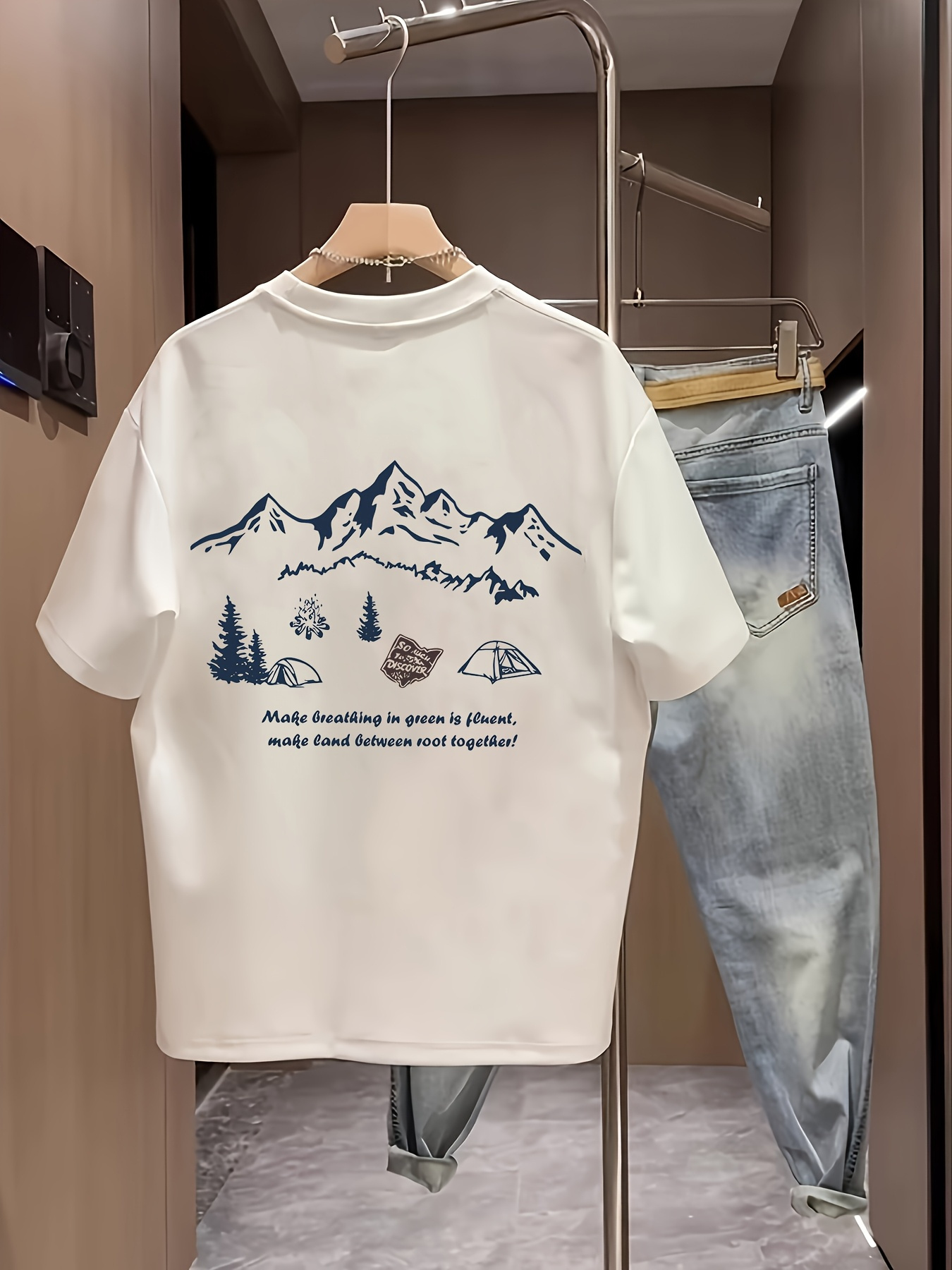 Men's 100% Cotton Casual Short - Outdoor Adventure Quotes review and price