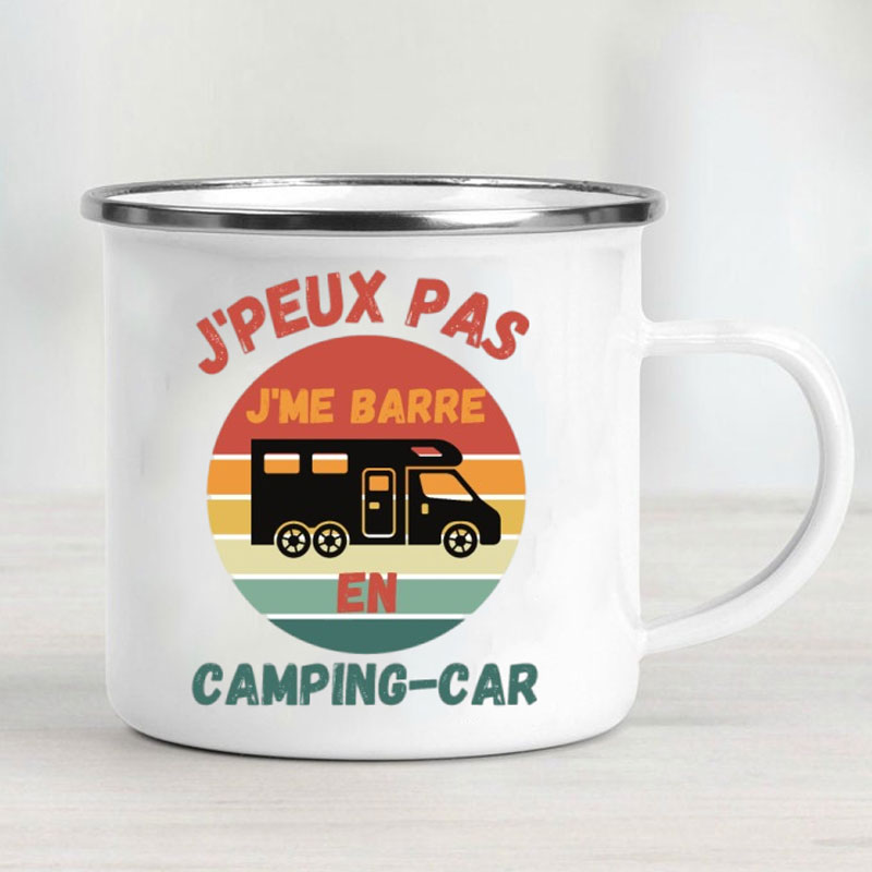 Camping Car Enamel Mug Adventu - Outdoor Adventure And Travel review and price